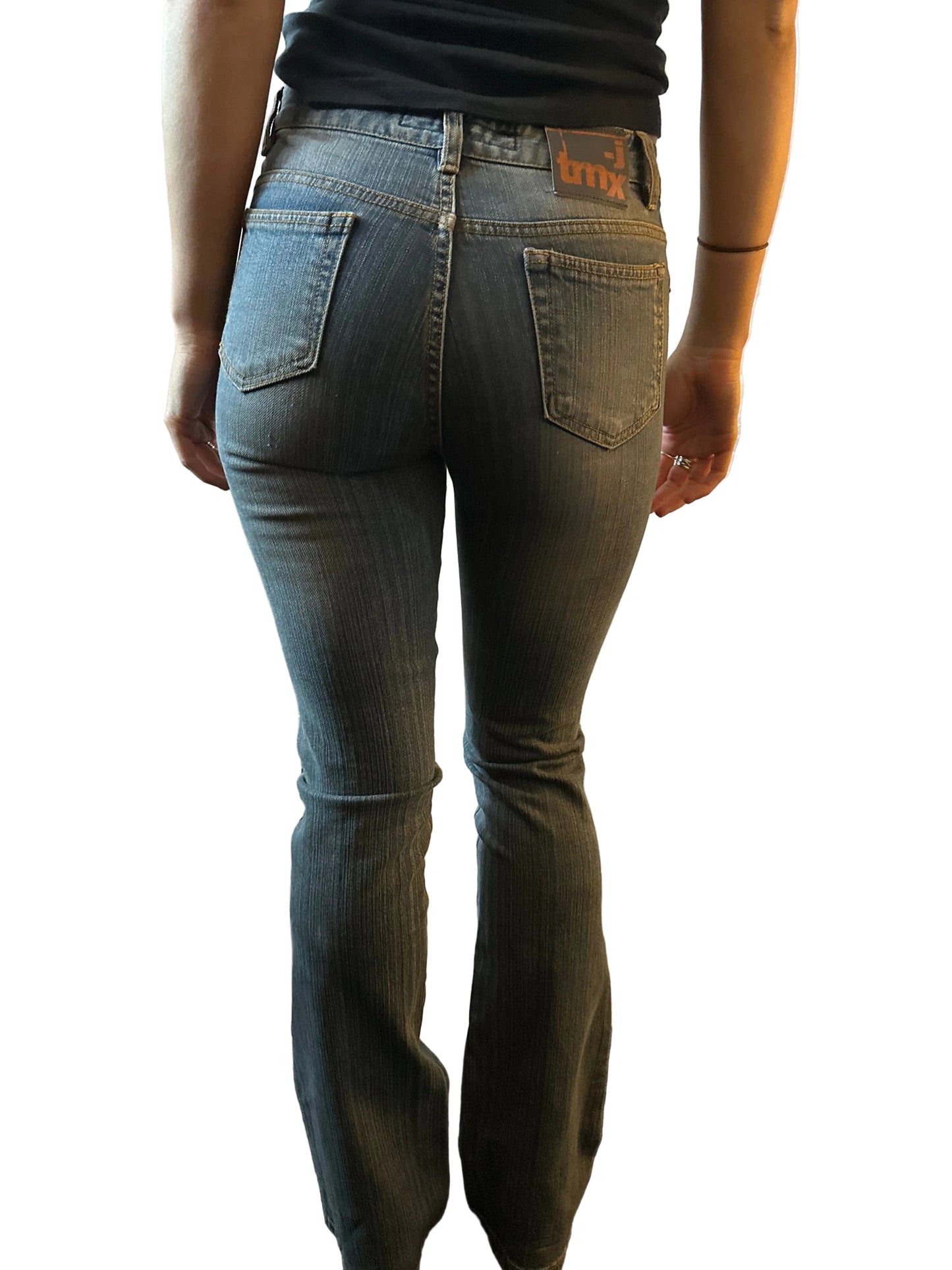 Butterfly printed sparkle jeans