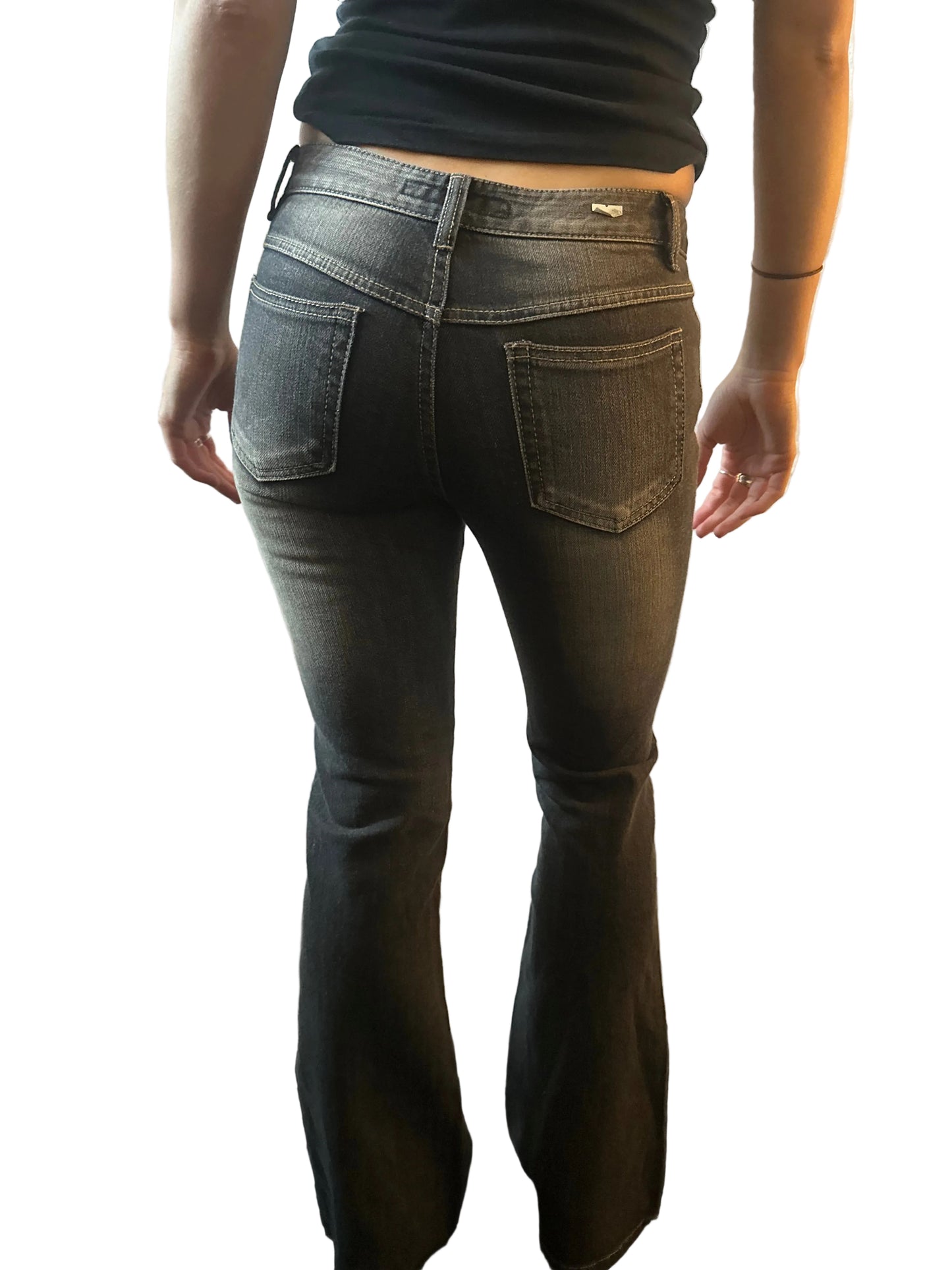 Black butterfly/ flower jeans
