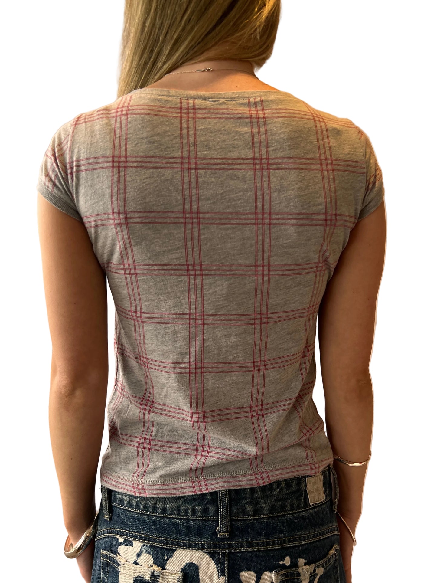 Grey and pink baby tee