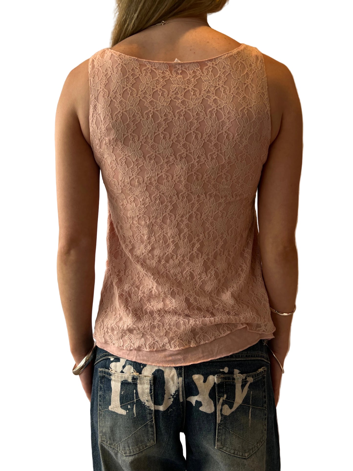Pink lace top
