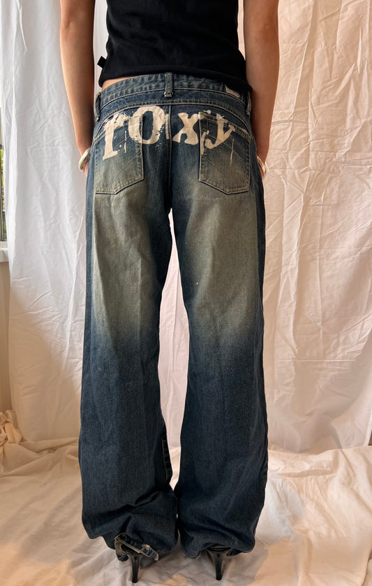 Roxy printed y2k jeans