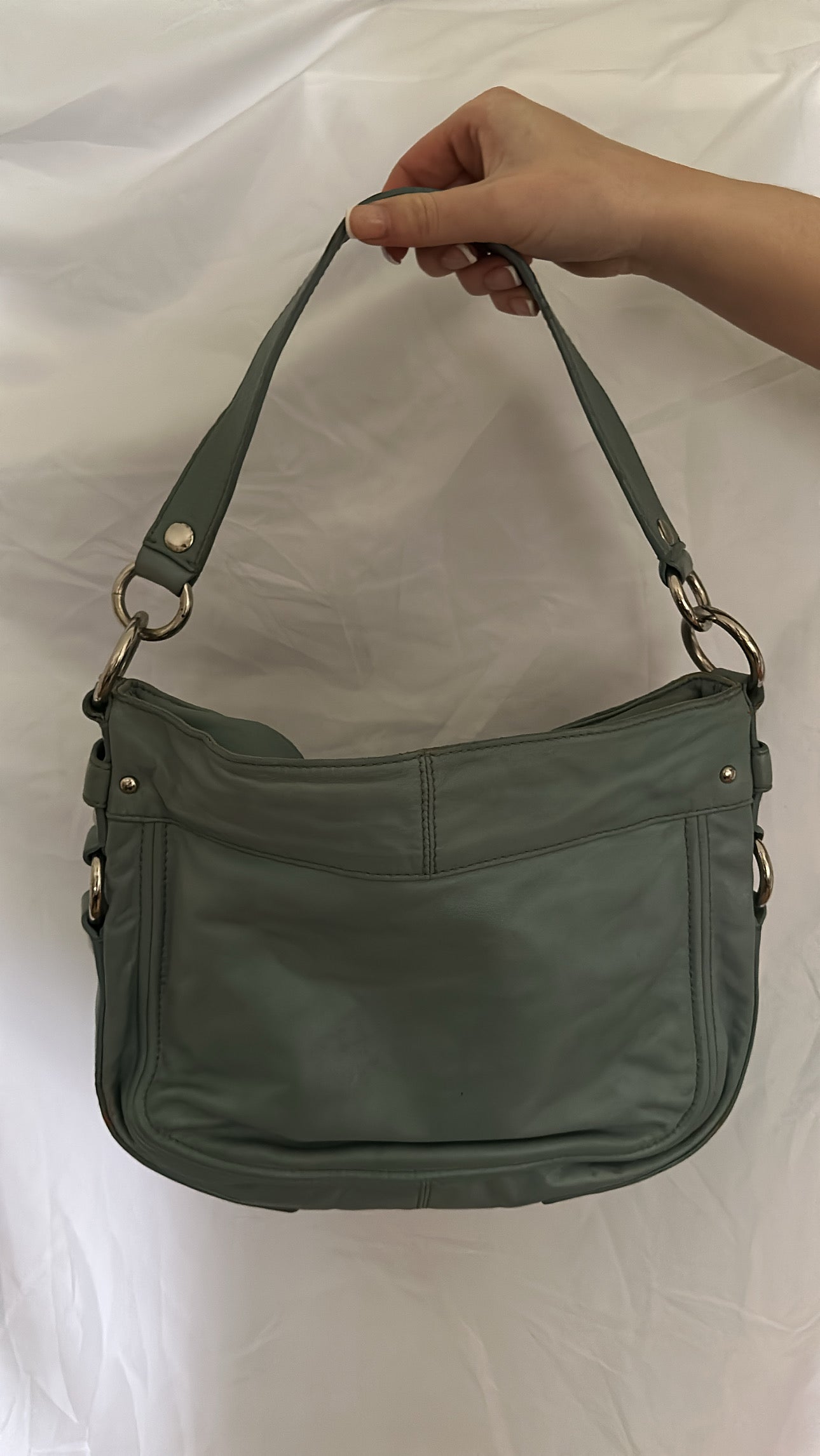 Blue Coach bag
