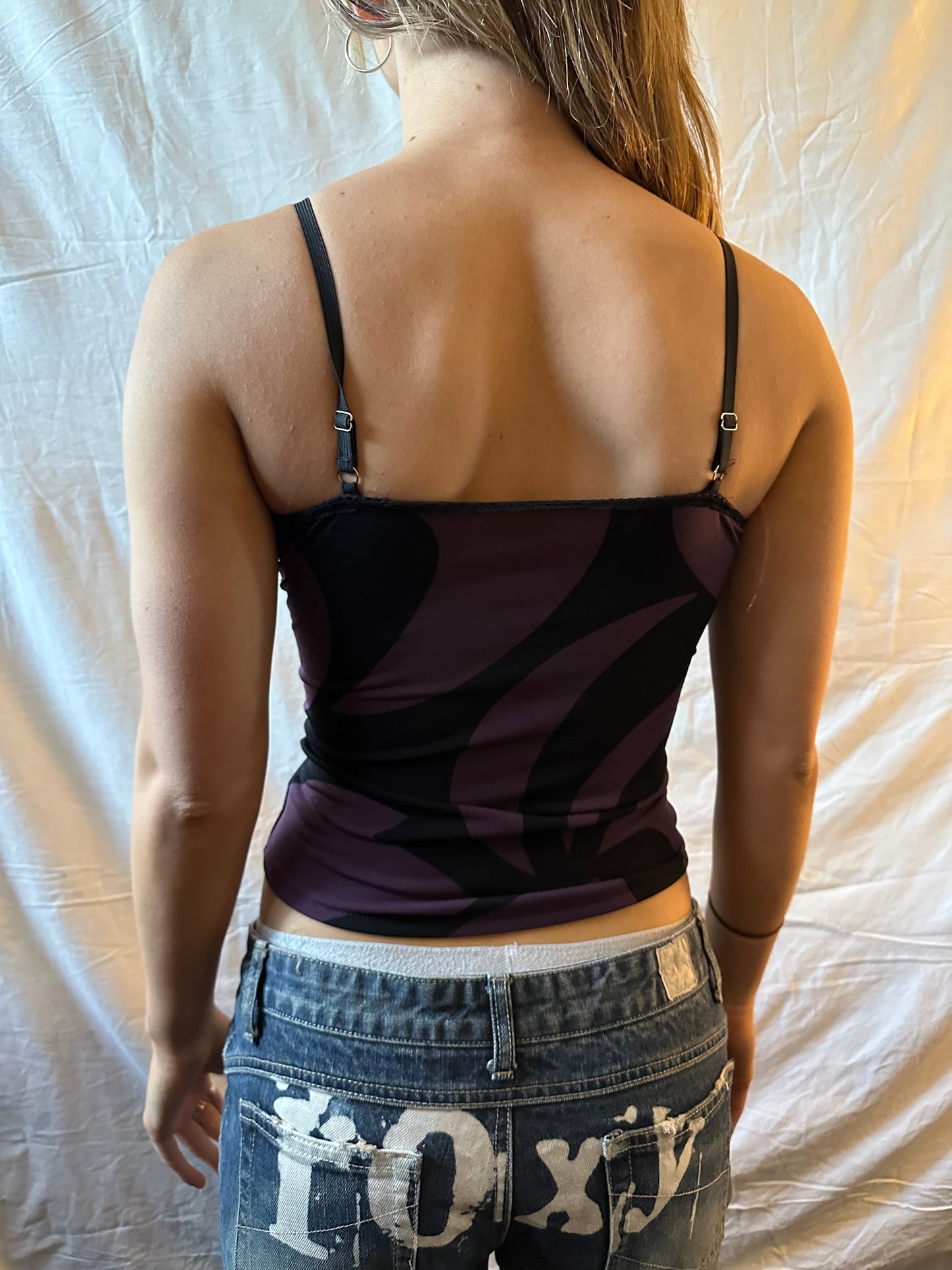 Purple and black tank