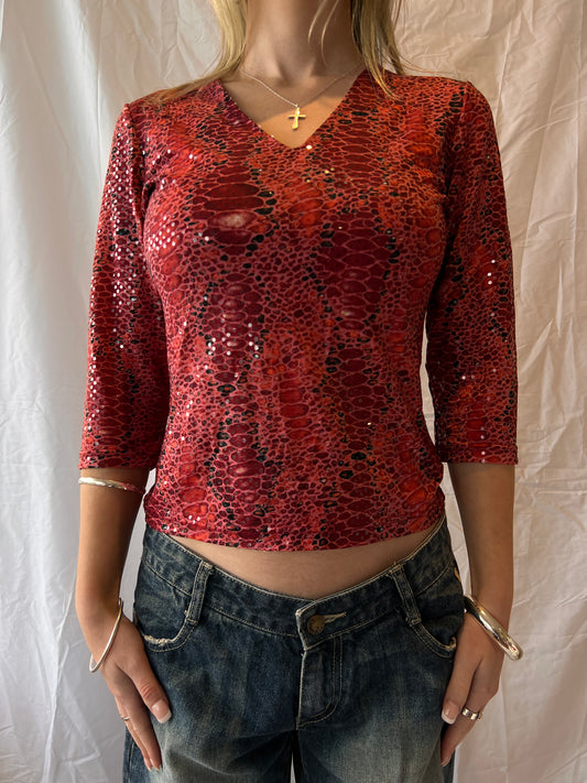 Snakeskin top