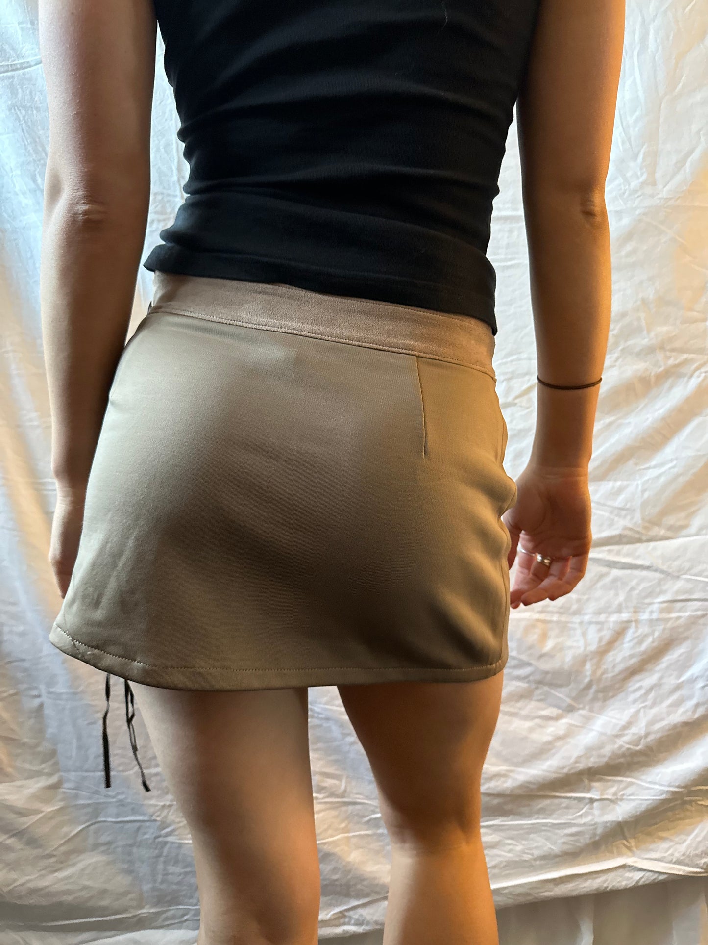 Light brown mini skirt