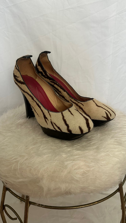 Kate Spade tiger print heels