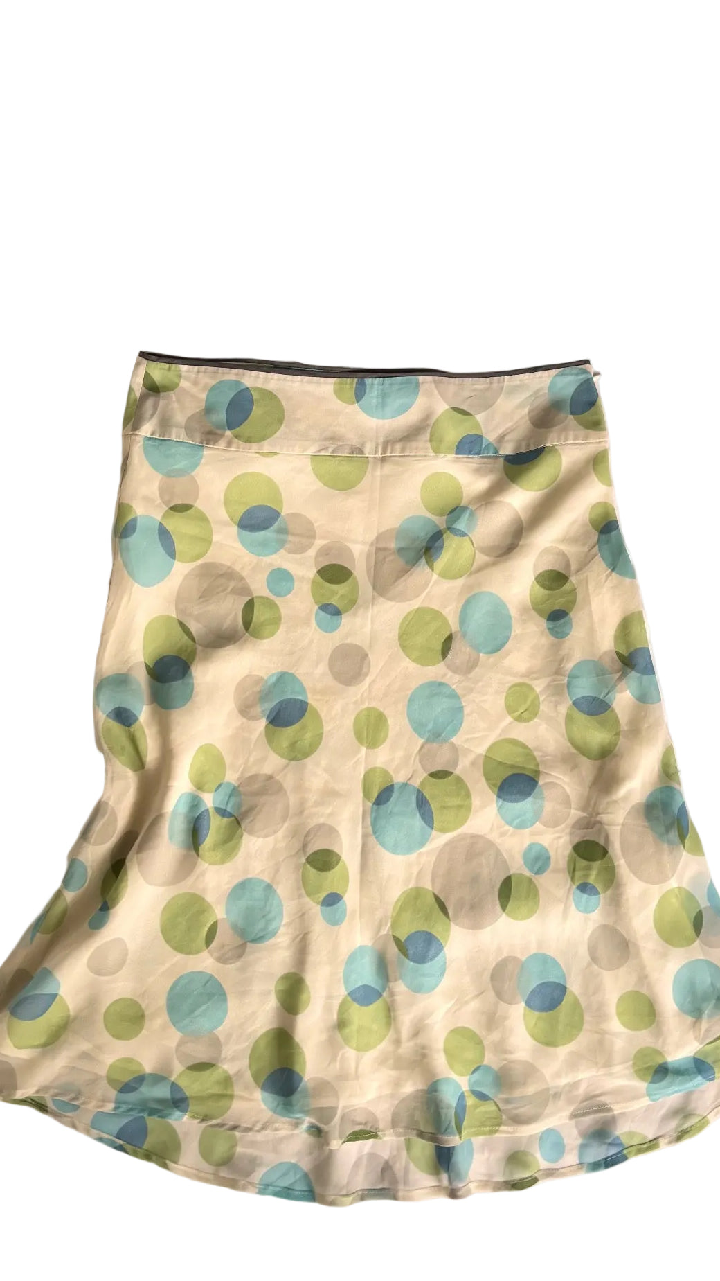 Green and blue midi skirt