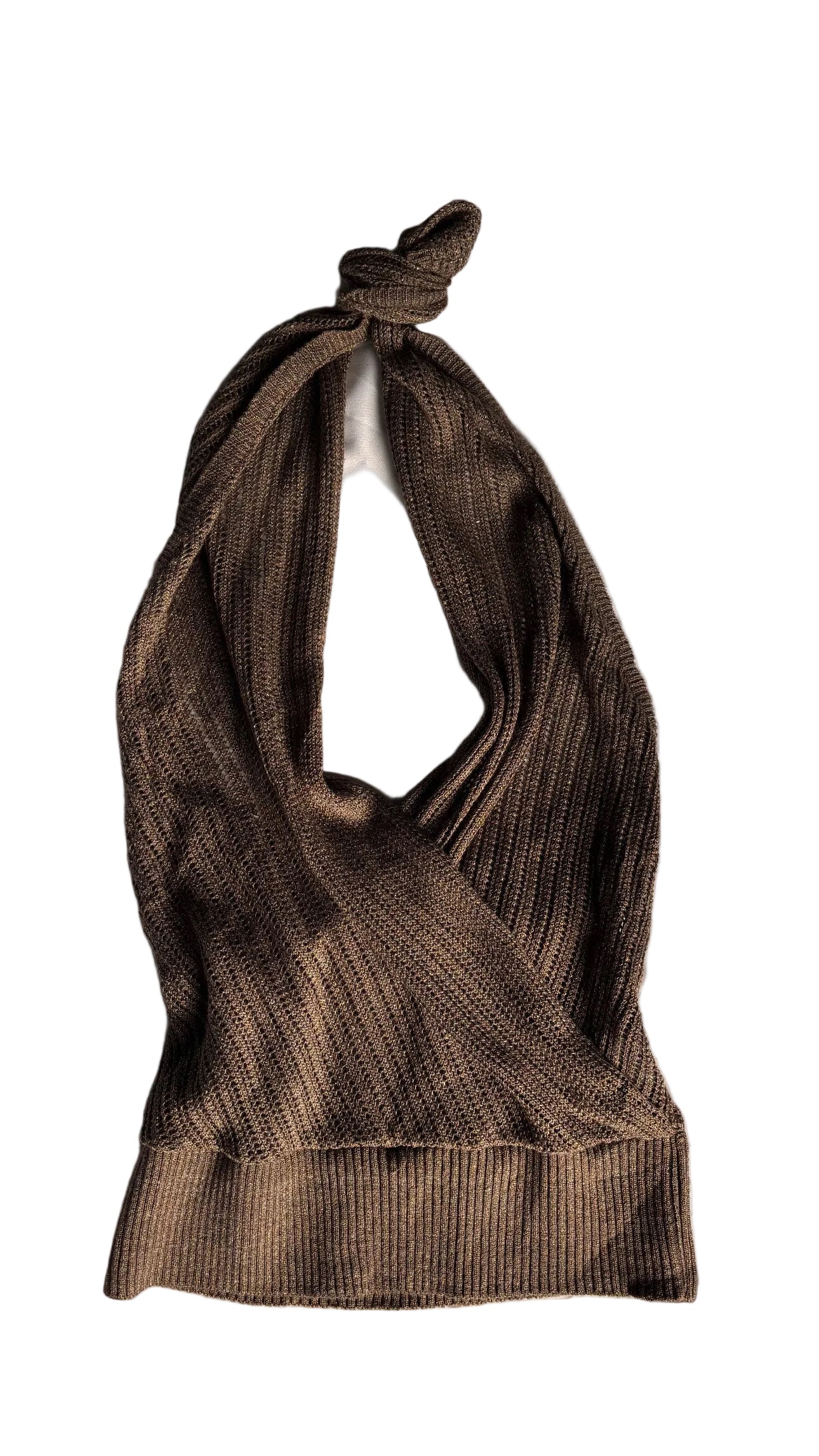 Brown halter top