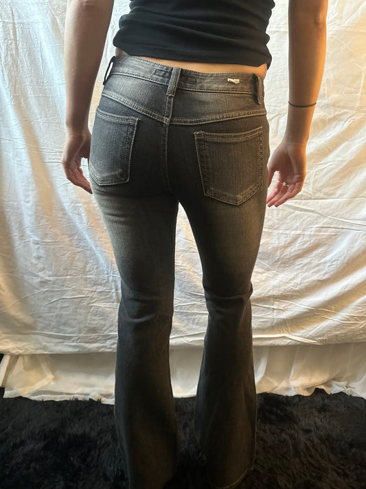 Black butterfly/ flower jeans