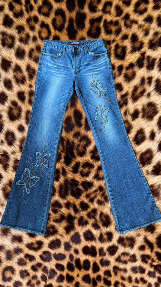 Light blue butterfly jeans