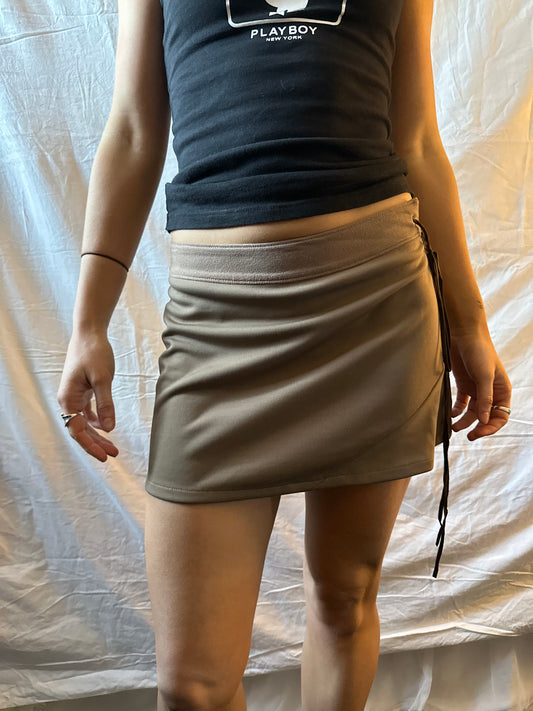 Light brown mini skirt