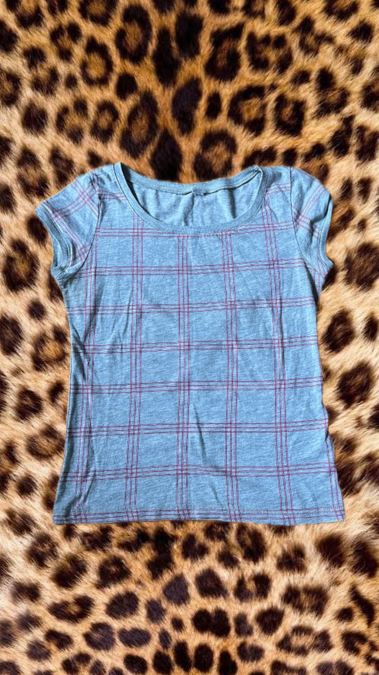 Grey and pink baby tee