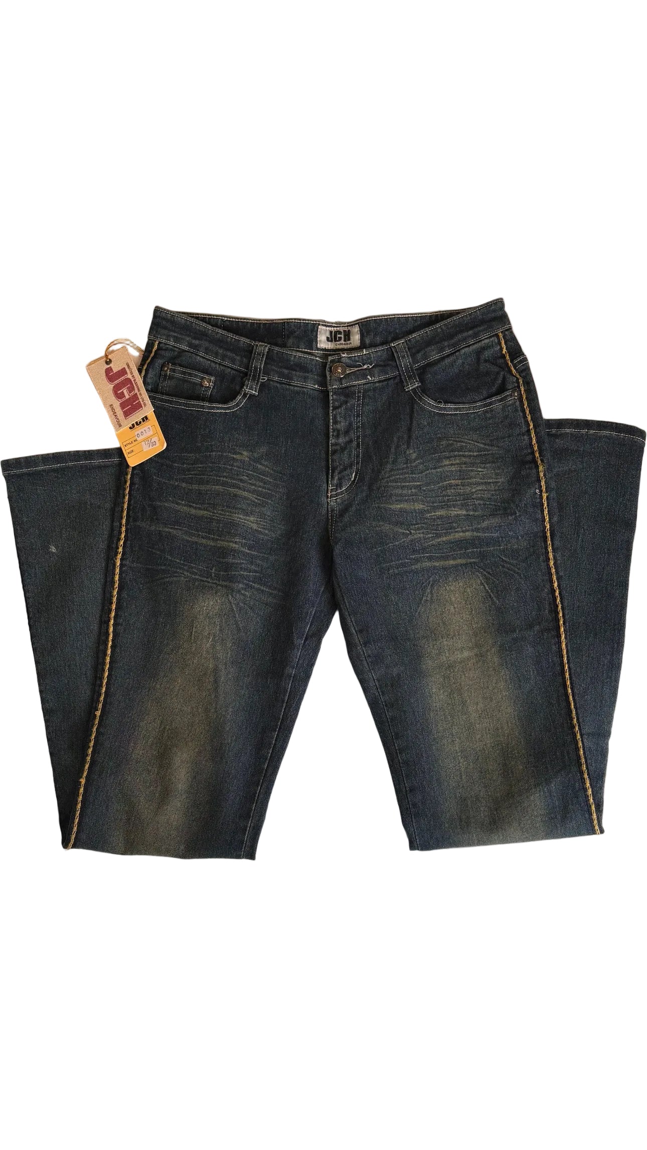 JHC jeans with yellow stripe