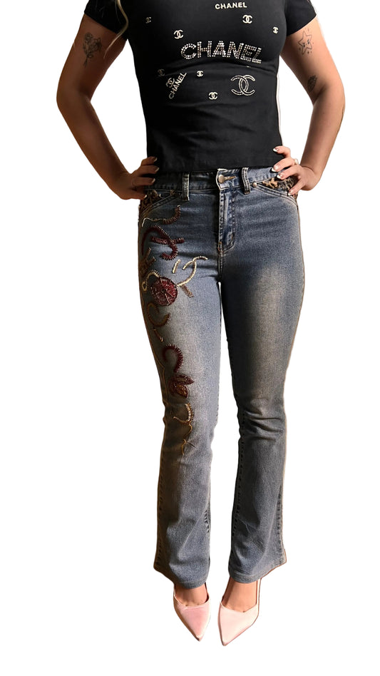 Vintage detailed jeans