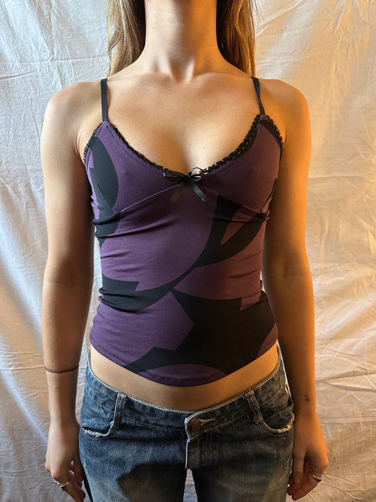 Purple and black tank