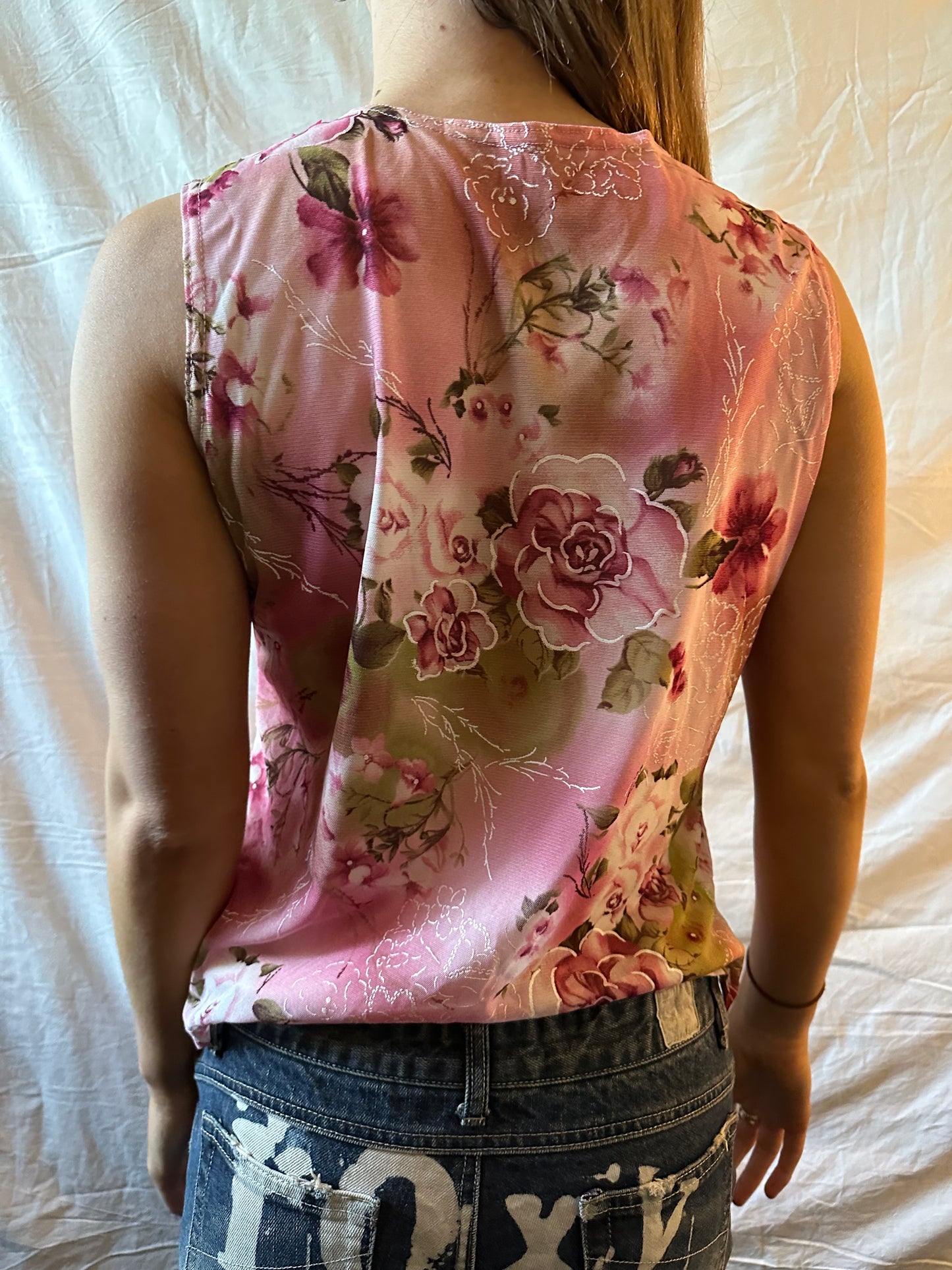 Pink floral top