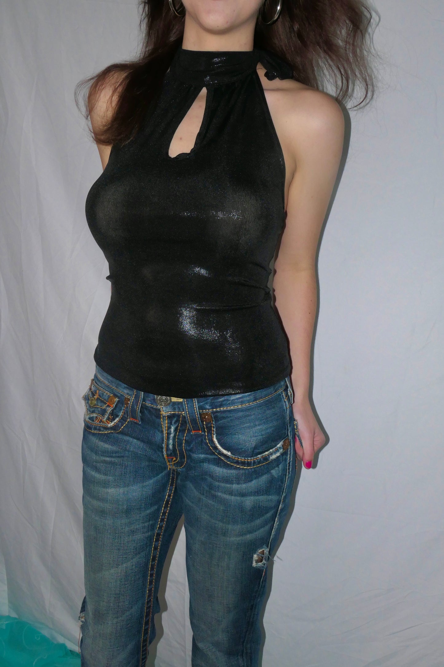 Black ‘wet’ top