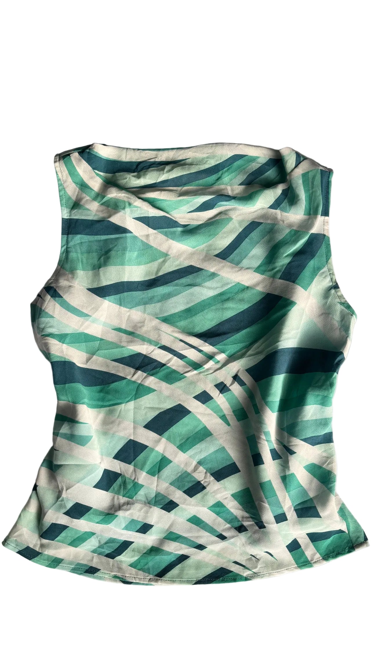 Green pattern top