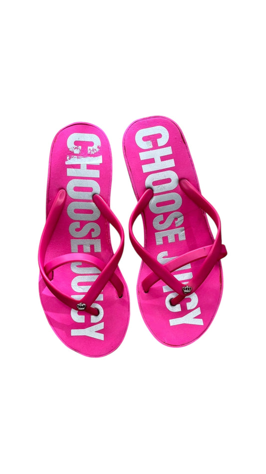 Juicy platform thongs