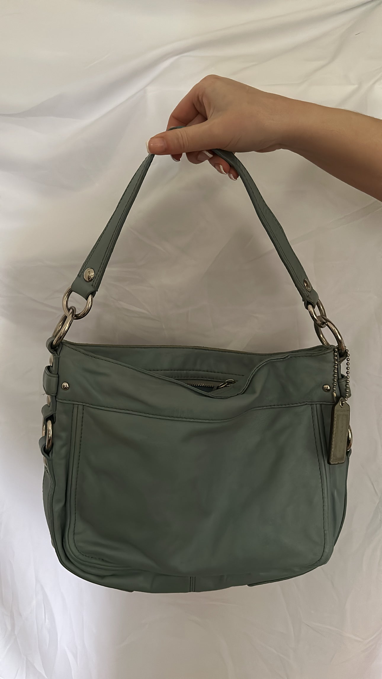 Blue Coach bag