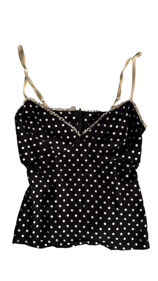 Black and white spotty cami