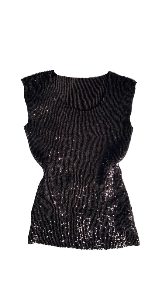 Black sequin top