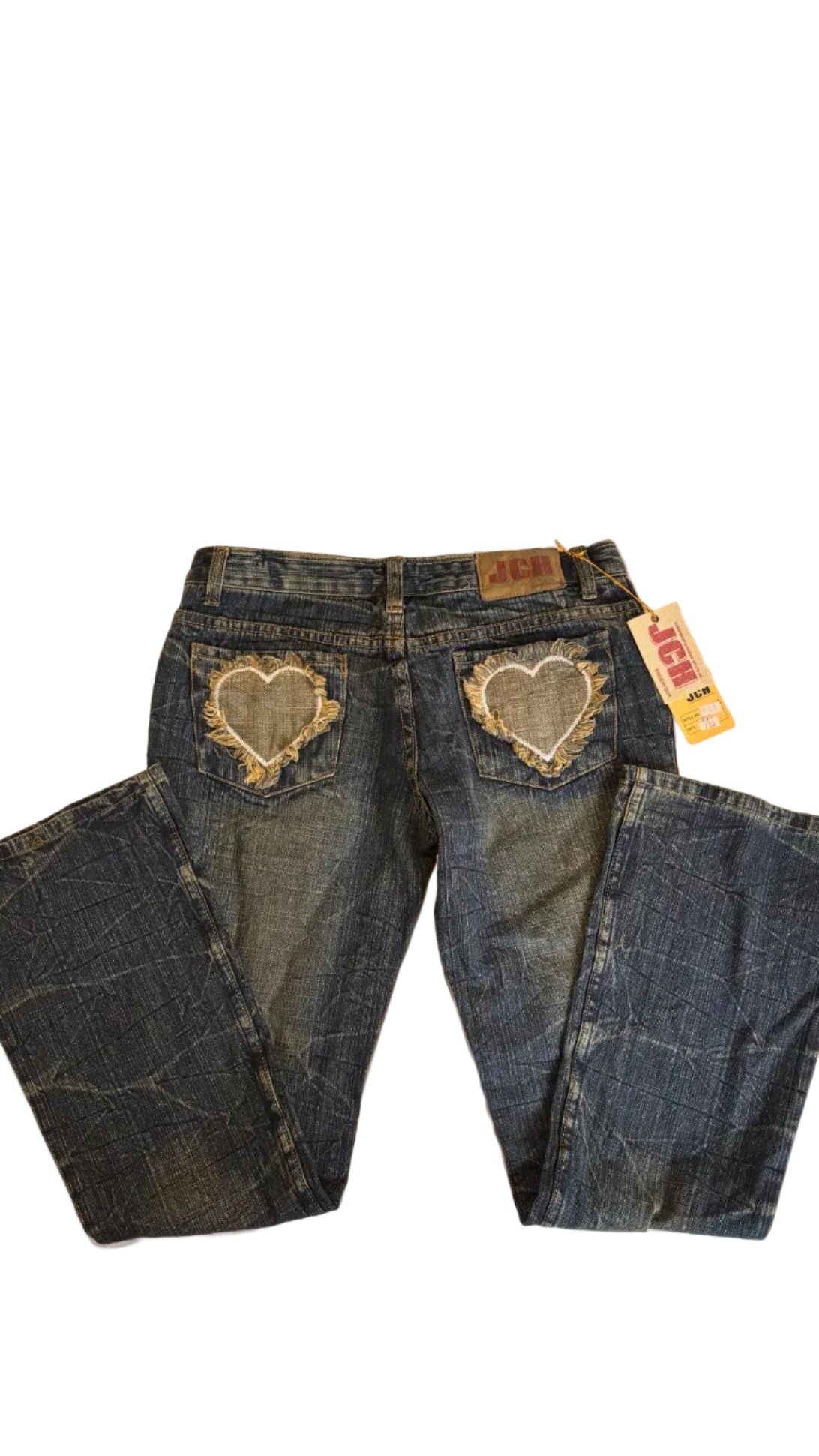 JCH jeans with heart details